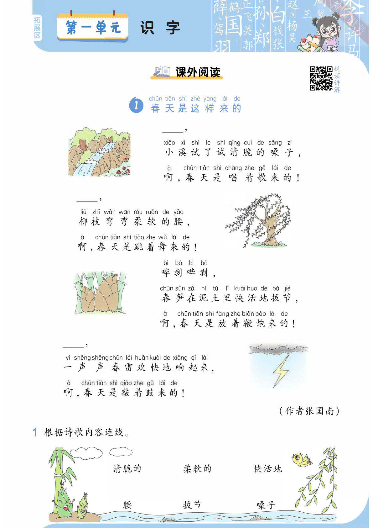 【一遍过看图写话+拓展阅读】一年级下册语文
