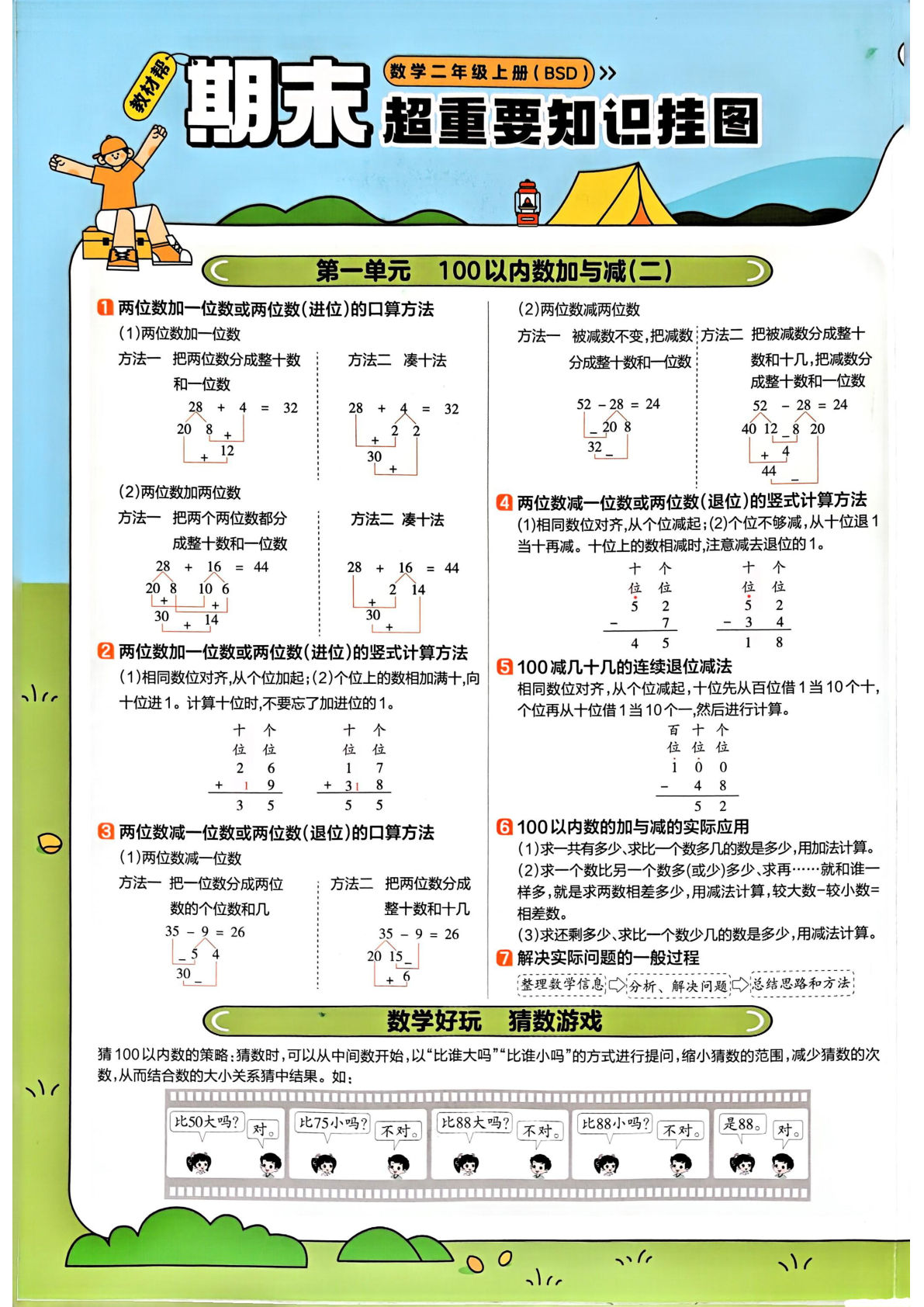 二年级上册北师大版数学【25秋《教材帮-知识点总结》】