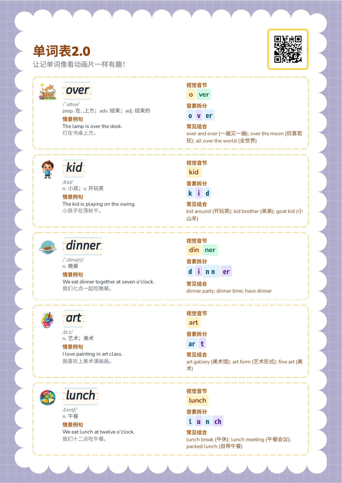 2026春人教版英语四年级下册单词讲解-unit 3-鸡娃题库官网-永久免费分享小学教辅资源