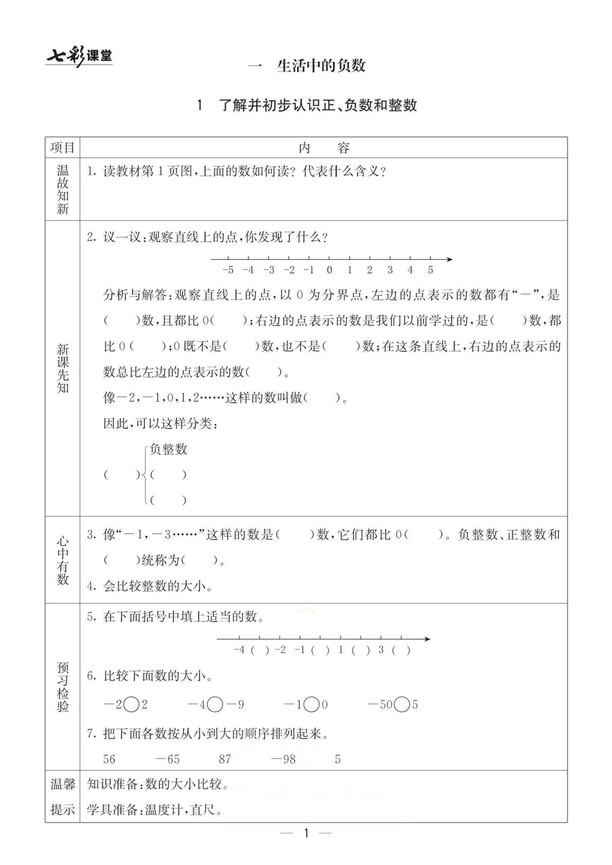 六年级下册数学预习《预习卡》冀教版-鸡娃题库官网-永久免费分享小学教辅资源
