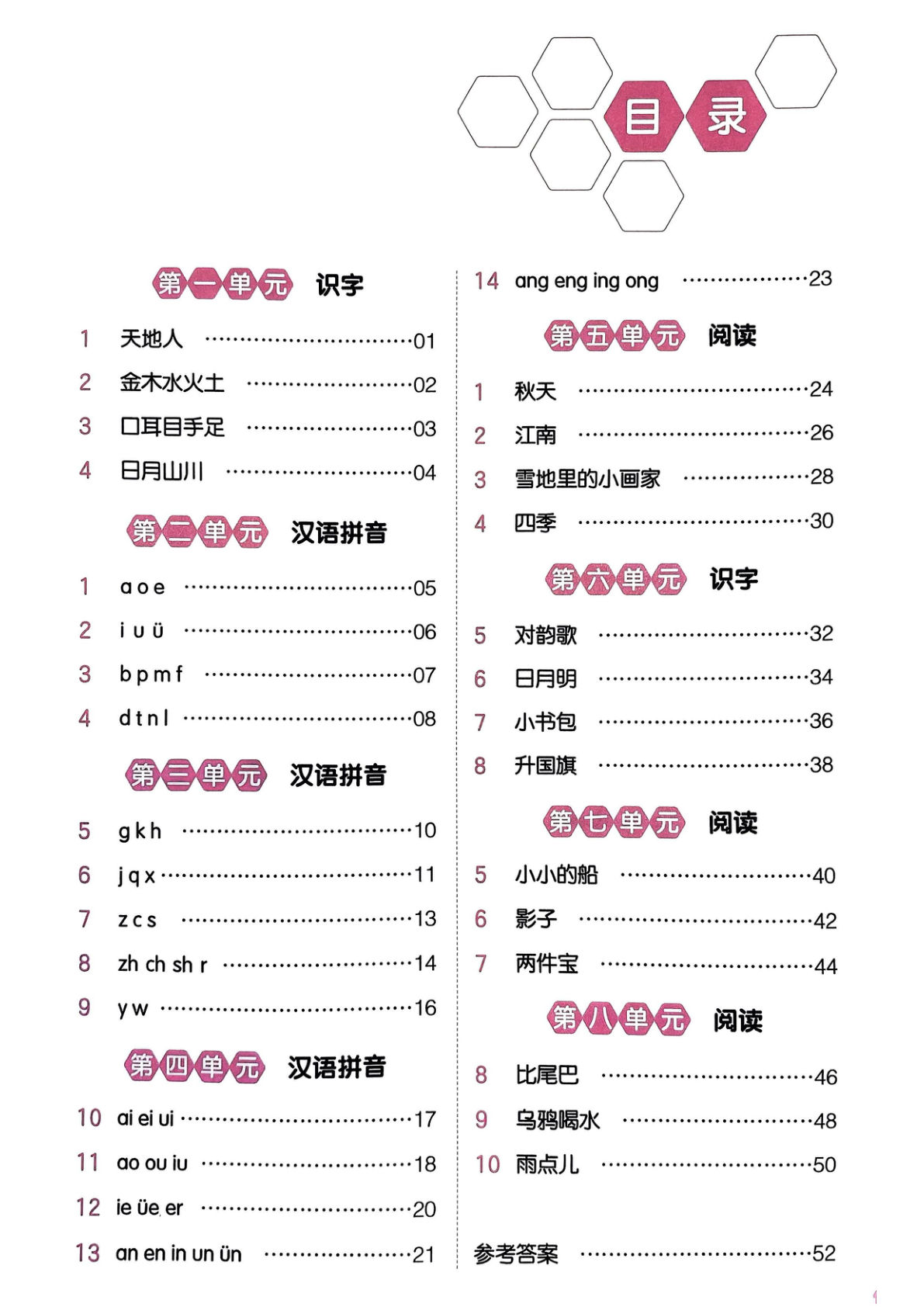 新一年级上册语文《课本预习笔记》三步预习单