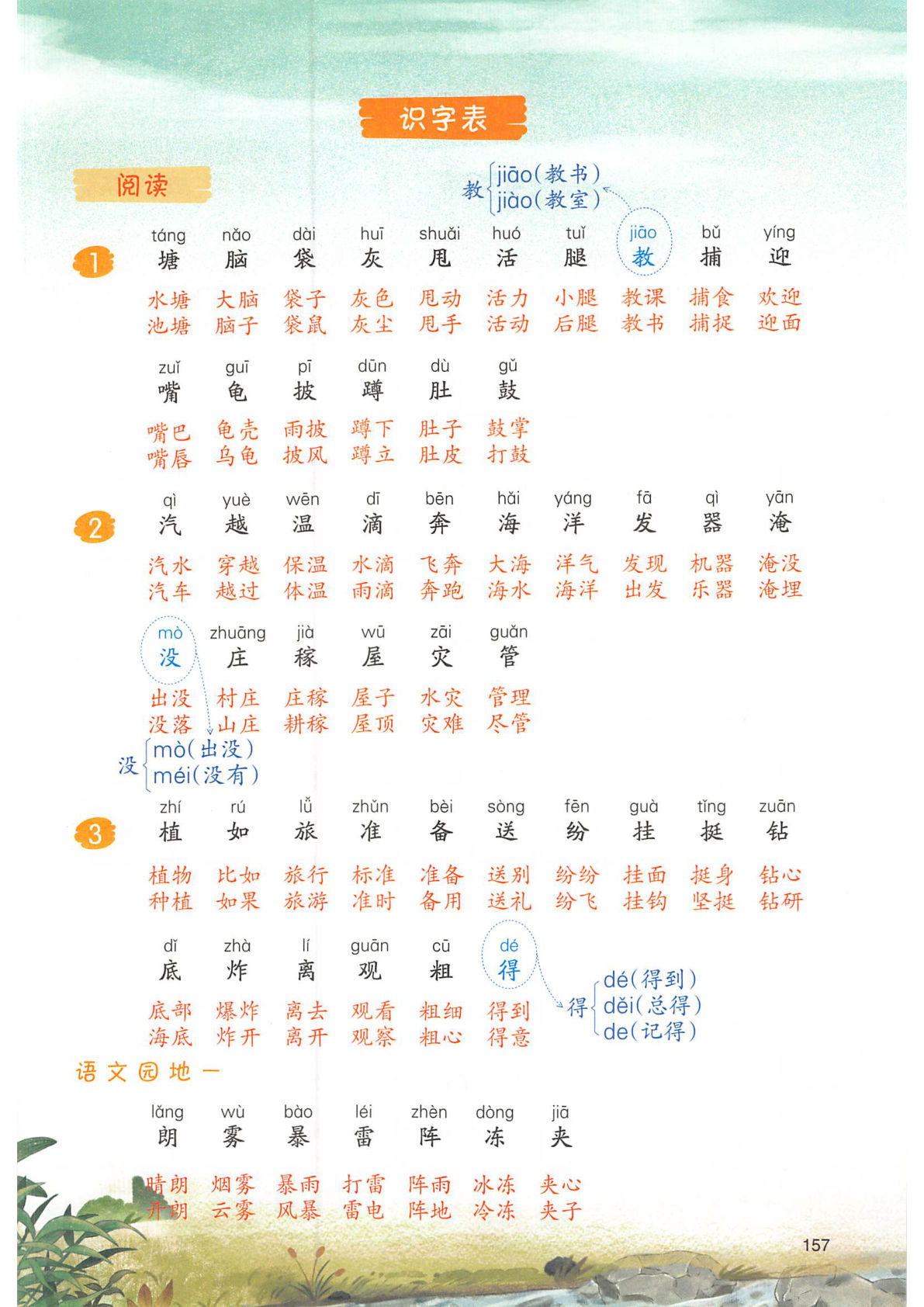 25秋二年级上册语文课后生字组词