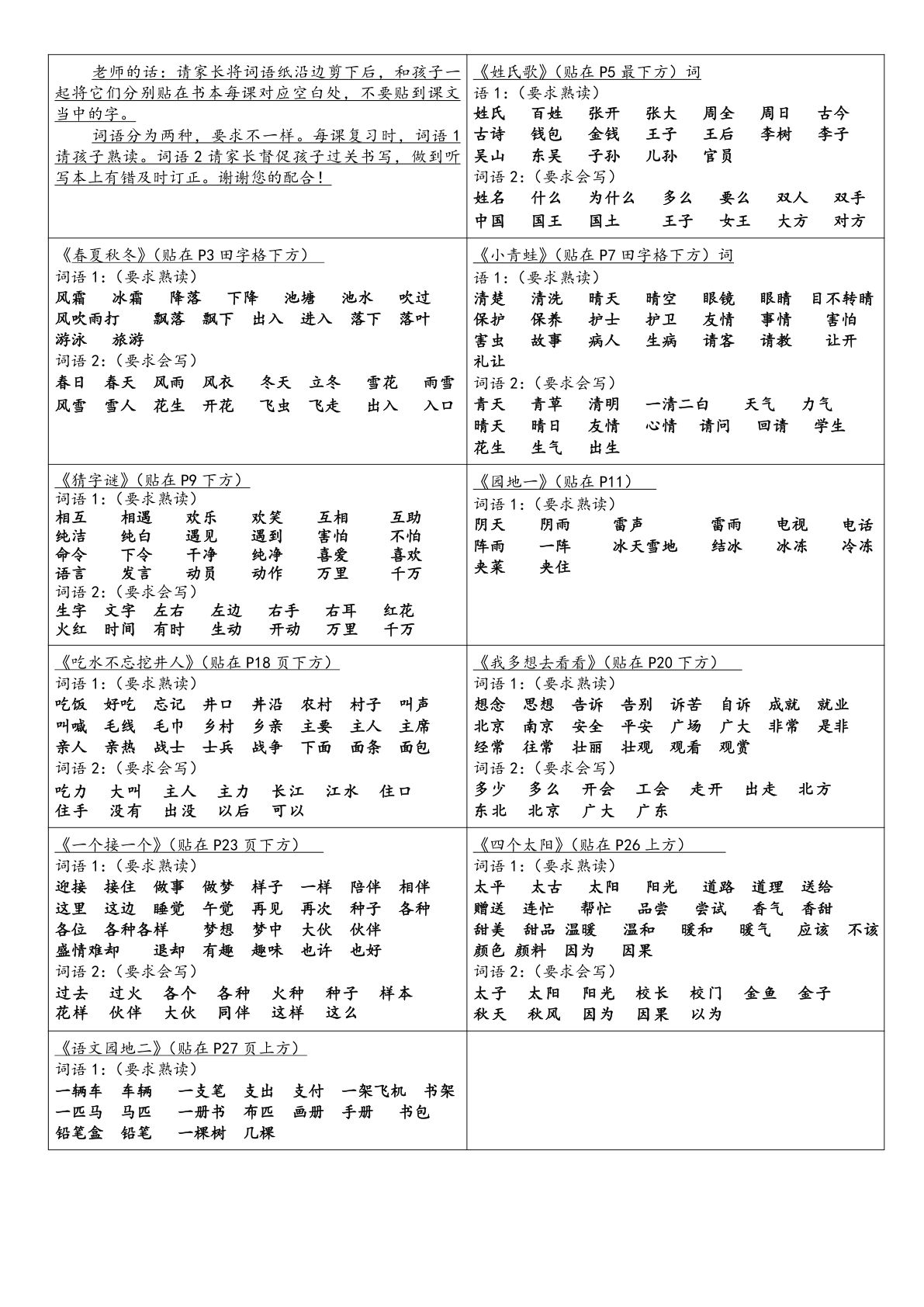 【课课贴】二年级下册语文