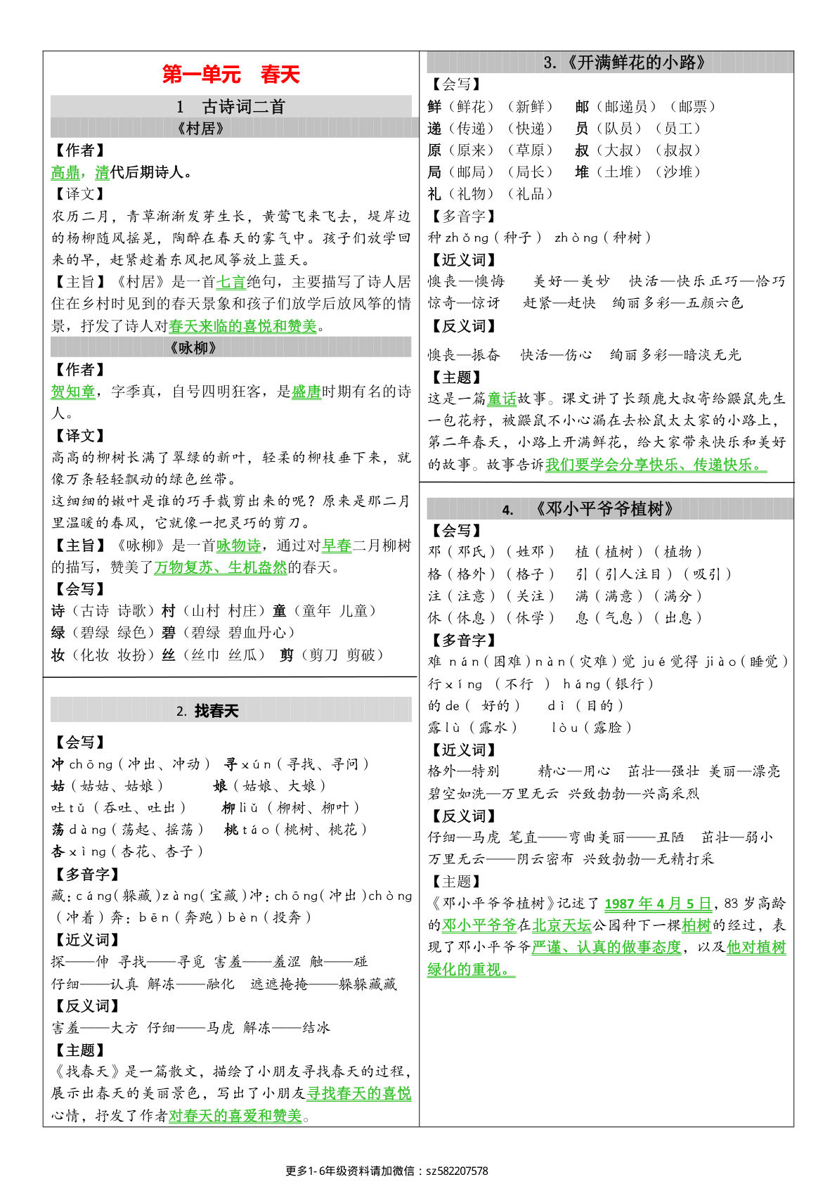 【最新版-课课贴】二年级下册语文
