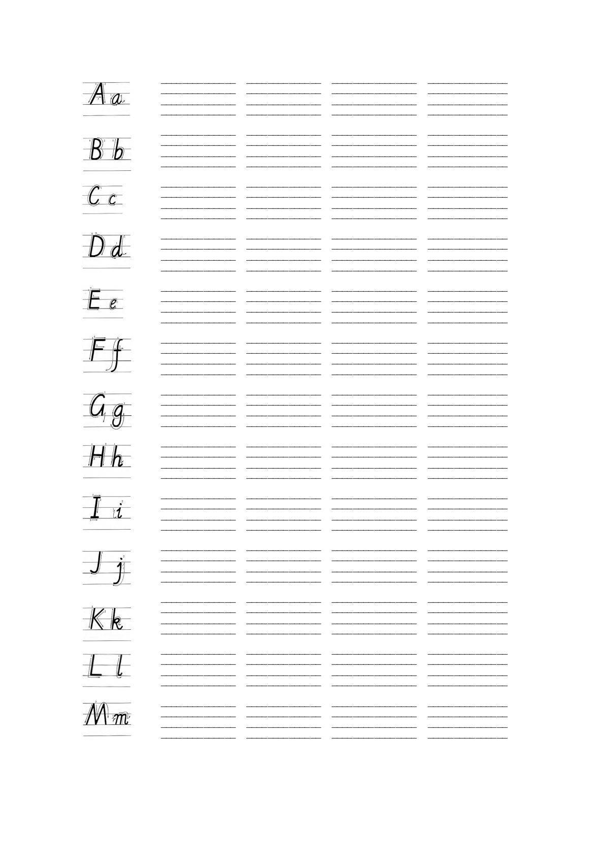 三年级上册人版PEP版英语【2024秋-26个字母英语书写字帖】-鸡娃题库官网-永久免费分享小学教辅资源