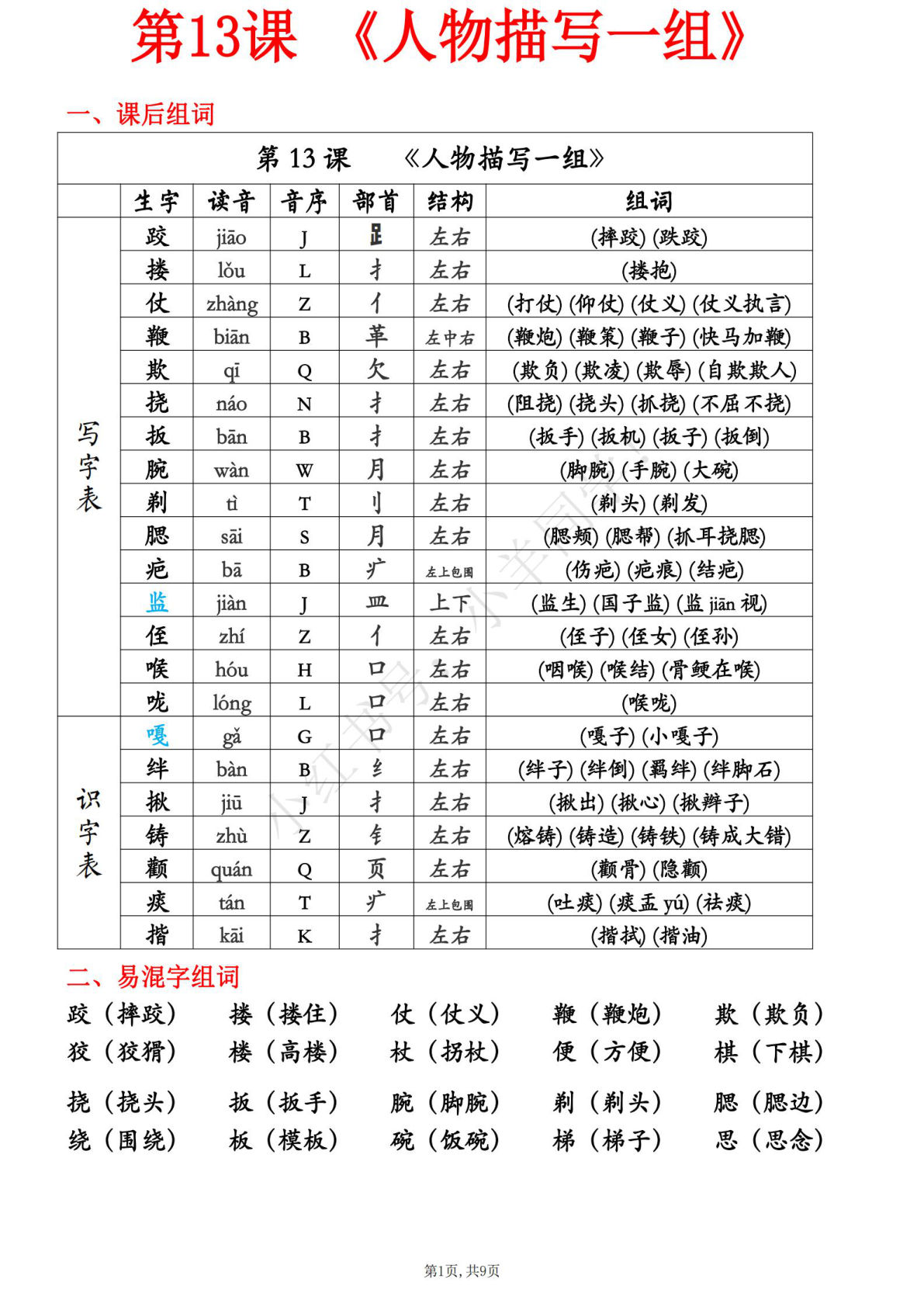 【第五单元解析】五年级下册语文