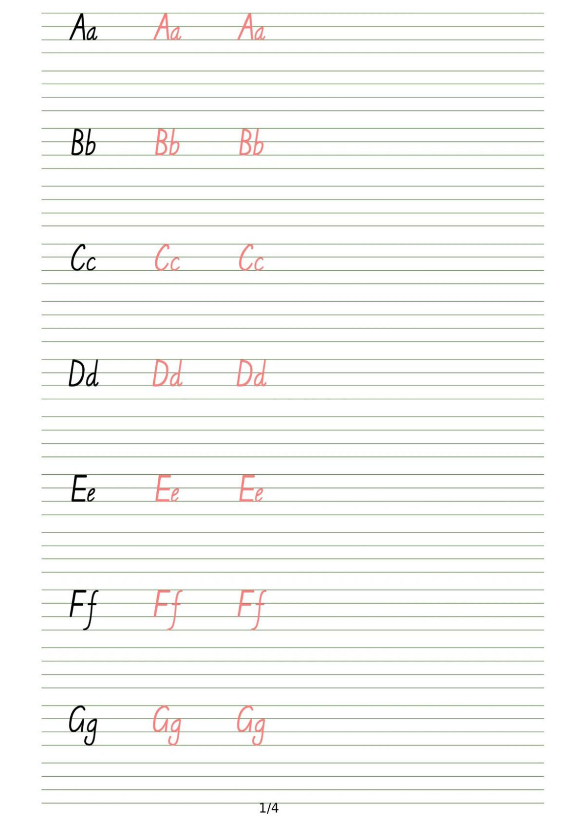 英文字帖-英文26个字母描红练习-鸡娃题库官网-永久免费分享小学教辅资源