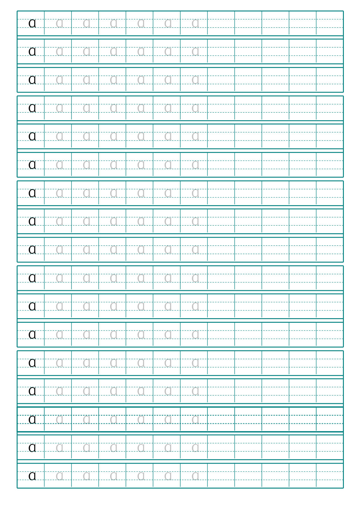 幼小衔接拼音描红共29页 整张A4直接打印-鸡娃题库官网-永久免费分享小学教辅资源
