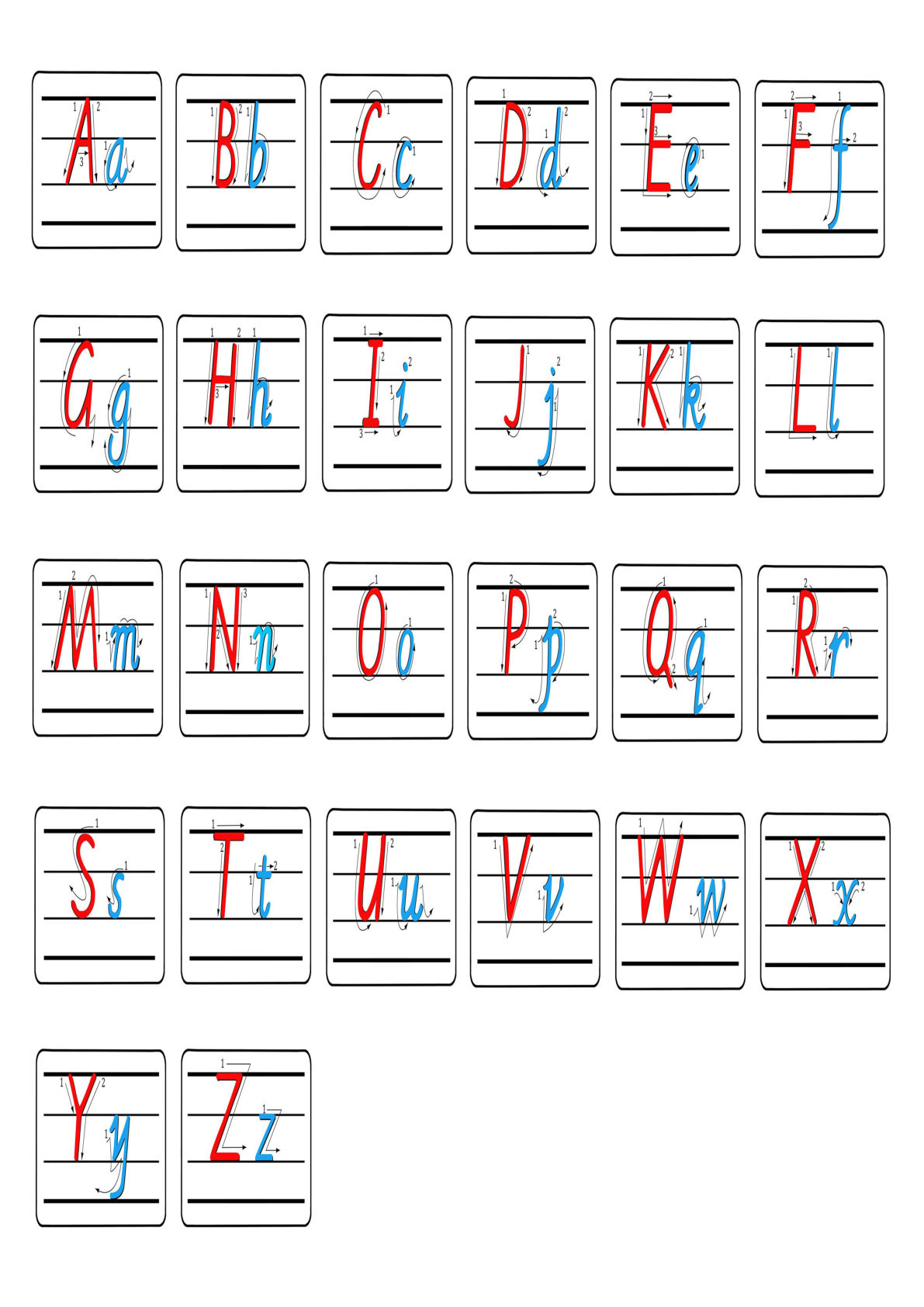 字母描红+笔顺 彩色款